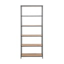 Czarno-naturalny regał w dekorze dębu 77x185 cm Seaford – Actona