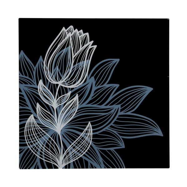 Szklany obraz Black Tulip, 30x30 cm