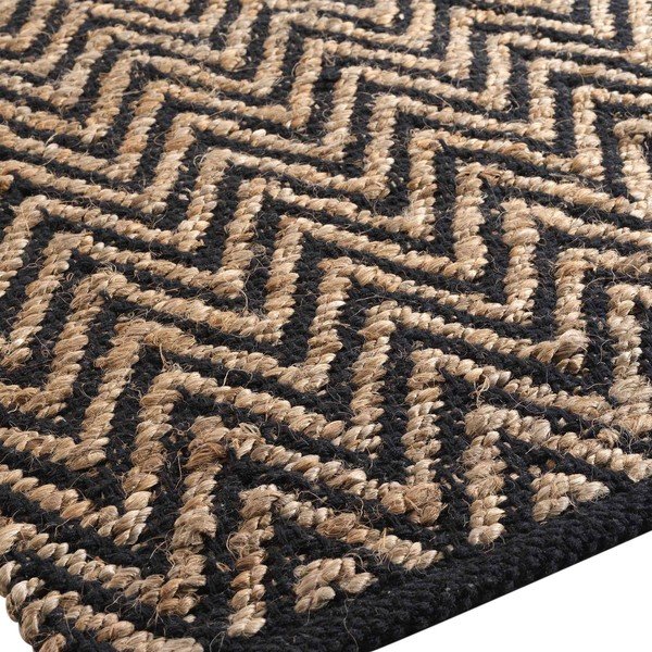 Czarno-naturalny dywan 120x170 cm Zigzag – douceur d'intérieur-image-3