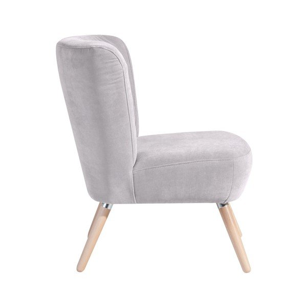 Jasnoszary fotel Max Winzer Neele Velor-image-1