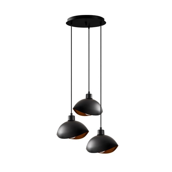 Czarna lampa wisząca z metalowym kloszem ø 50 cm Sivani – Opviq lights-image-3