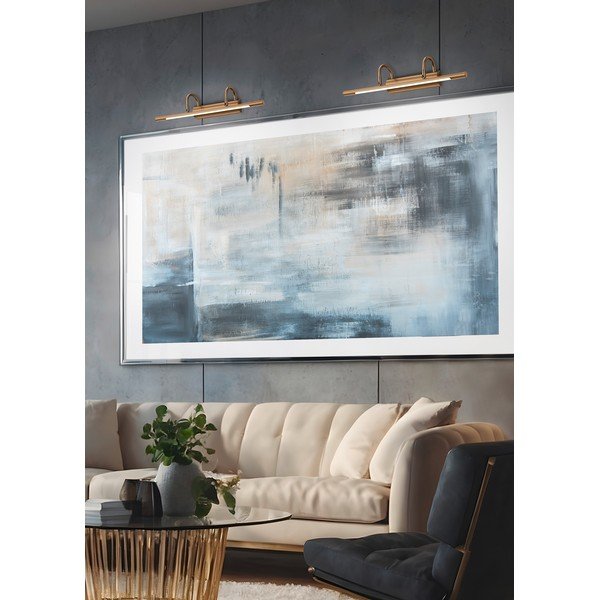 Kinkiet LED w kolorze mosiądzu Cuadro – Trio-image-1