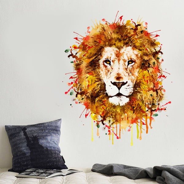 Naklejka Kolorowy lew, 70x50 cm
