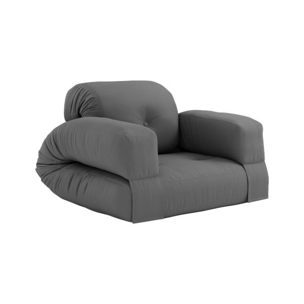 Ciemnoszary fotel rozkładany odpowiedni na zewnątrz Karup Design OUT™ Hippo Dark Grey