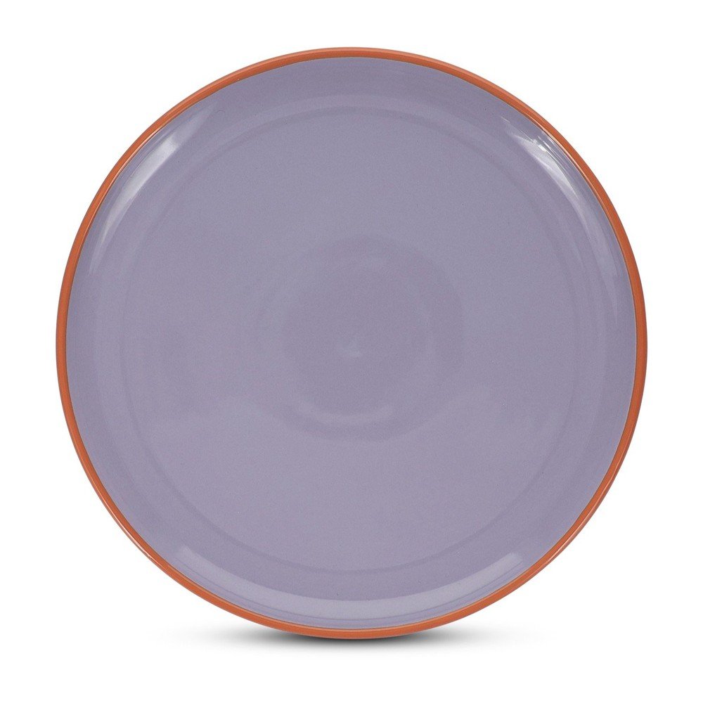 Pomarańczowy/fioletowy kamionkowy talerz ø 26 cm Duo – ONA