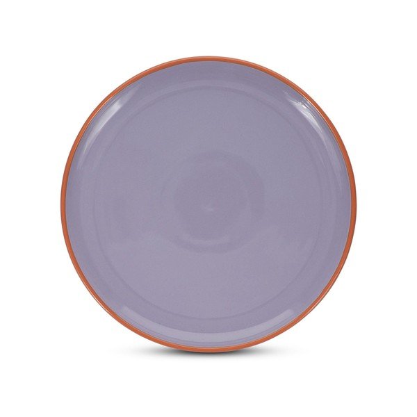 Pomarańczowy/fioletowy kamionkowy talerz ø 26 cm Duo – ONA