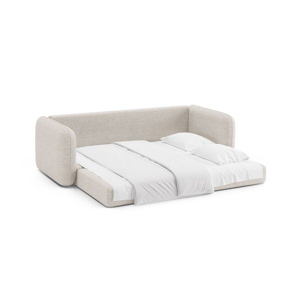 Kremowa rozkładana sofa 225 cm – Micadoni -image-4