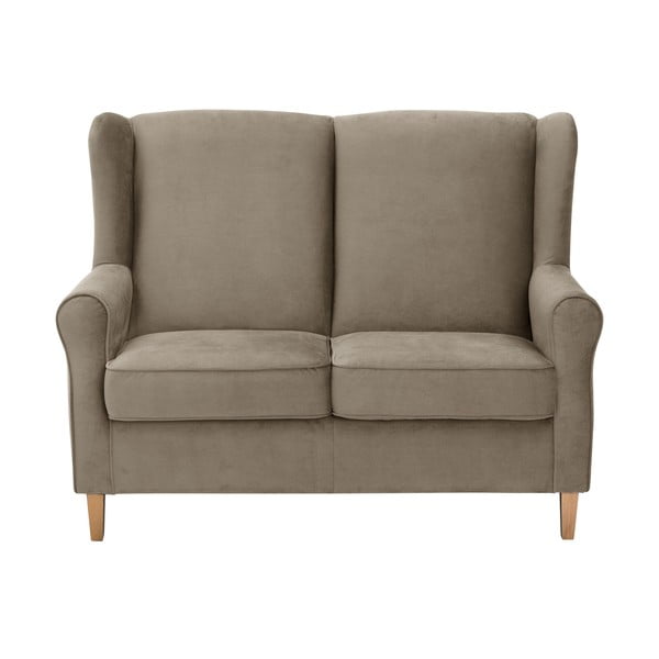 Brązowa aksamitna sofa Max Winzer Lorris, 139 cm
