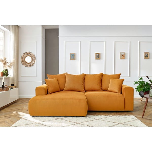 Aksamitny narożnik w kolorze ochry Enjoy – Bobochic Paris-image-1