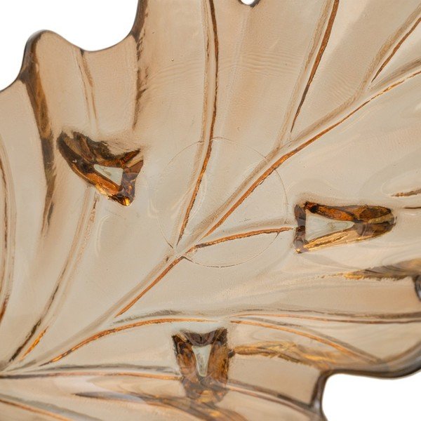 Szklana taca dekoracyjna 19,5x35 cm Leaf – Ixia-image-4