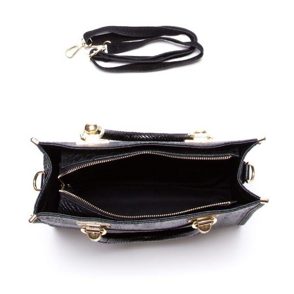 Skórzana torebka Luisa Vannini 8032 Nero-image-3