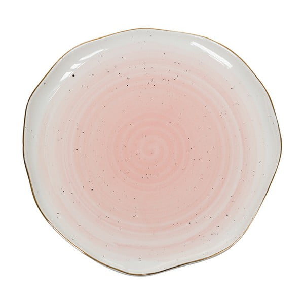 Różowy talerz porcelanowy Santiago Pons Bol, ⌀ 26 cm