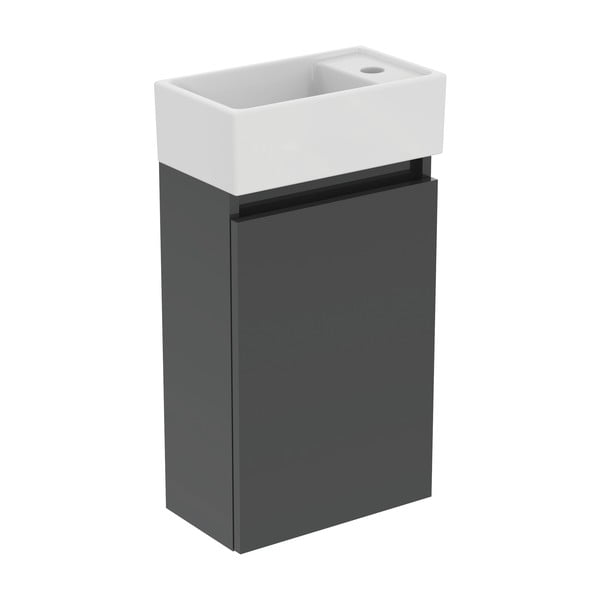 Szara wisząca szafka pod umywalkę 35x55 cm Eurovit+ – Ideal Standard-image-2