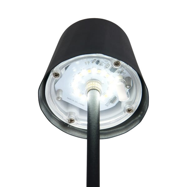 Lampa stołowa LED w kolorze matowej czerni z metalowym kloszem (wysokość 21 cm) Diaz – Trio-image-4