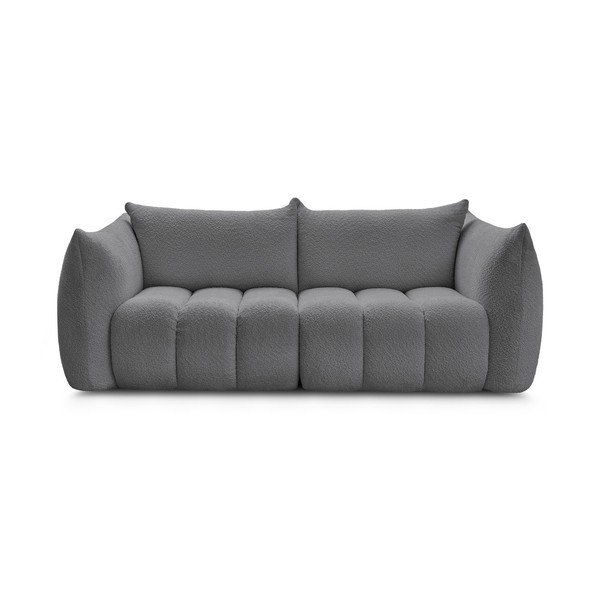 Szara sofa z materiału bouclé 234 cm Azra – Bobochic Paris