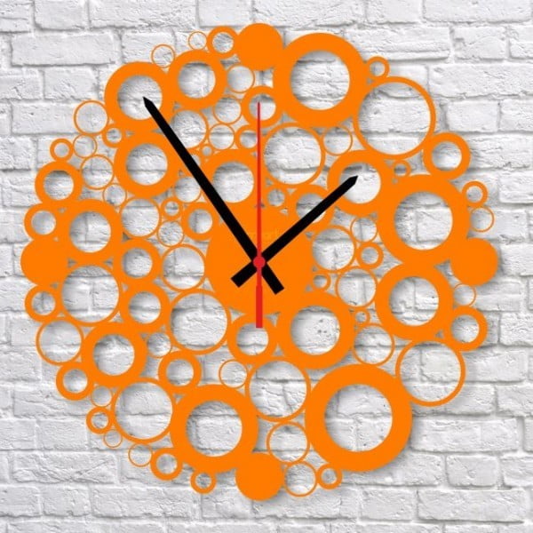 Zegar ścienny Orange Bubble