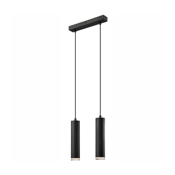 Czarna lampa wisząca − LAMKUR