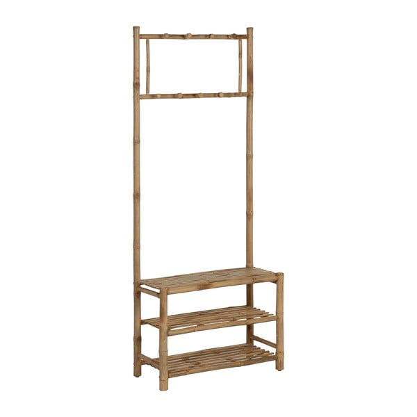 Bambusowy zestaw do przedpokoju w naturalnym kolorze 70x175x32 cm Manali – Ixia