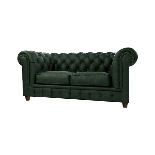 Ciemnozielona aksamitna sofa 184 cm Cambridge – Ropez