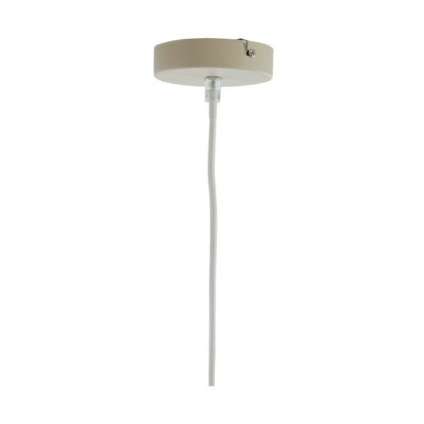 Kremowa lampa wisząca z tekstylnym kloszem ø 10 cm Sukau – Light & Living-image-3