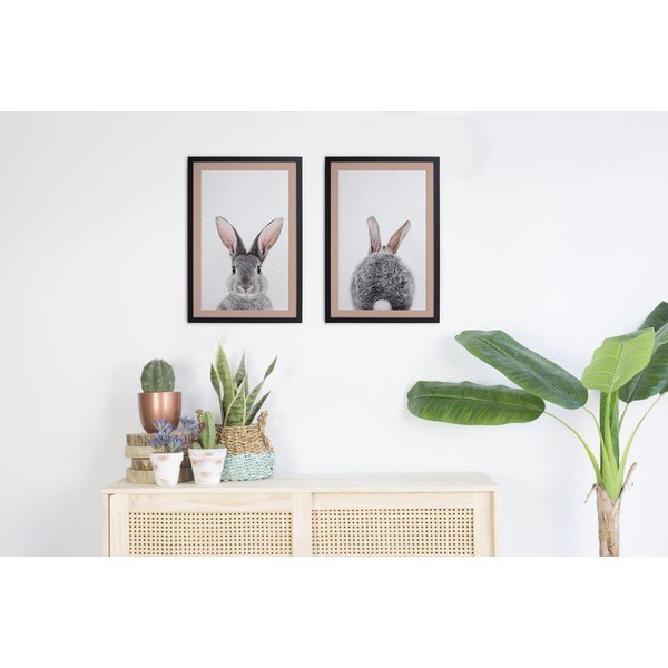 Plakaty 2 szt. 40x30 cm Rose Rabbit – Madre Selva-image-1
