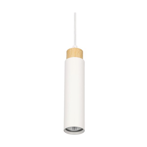 Biało-naturalna lampa wisząca z metalowym kloszem Claro – Candellux Lighting-image-3