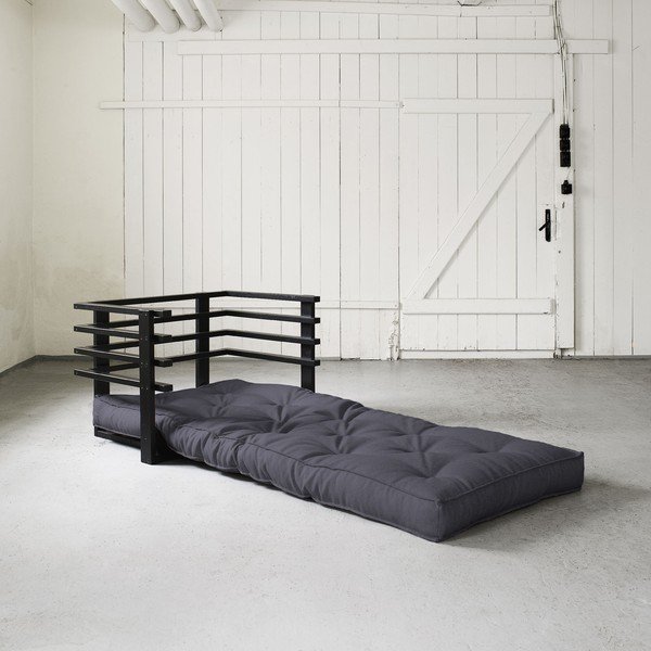 Fotel rozkładany Karup Funk Black/Gray-image-1