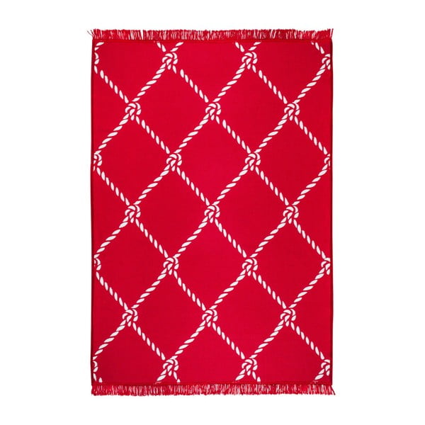 Czerwono-biały dywan dwustronny Cihan Bilisim Tekstil Rope, 120x180 cm