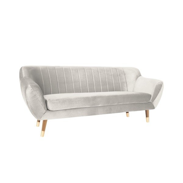 Kremowa aksamitna sofa Mazzini Sofas Benito, 188 cm-image-2