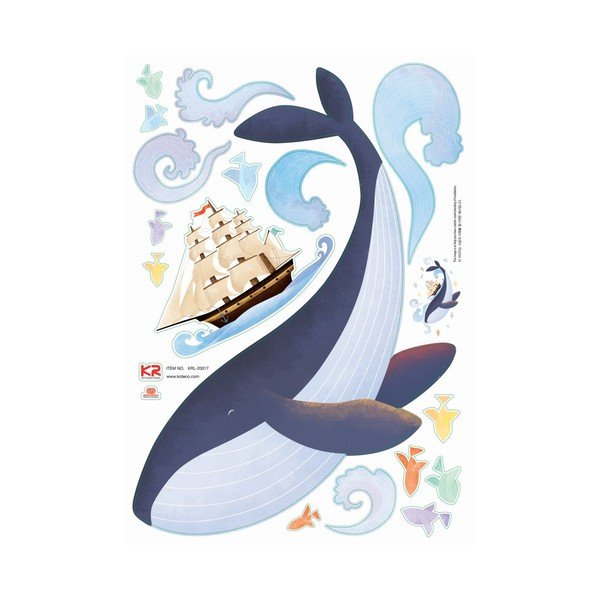 Naklejka Whale, Boat and Fishes-image-2