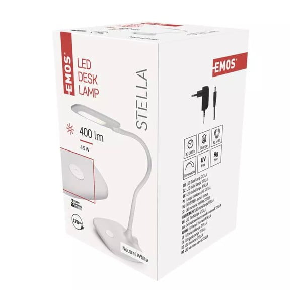 Biała lampa stołowa LED ze ściemniaczem (wys. 55 cm) Stella – EMOS-image-2