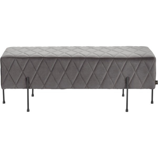 Szara aksamitna ławka Toni – Støraa-image-1