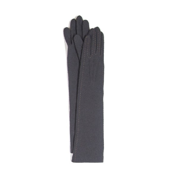 Szare długie rękawiczki Silk and Cashmere Palette