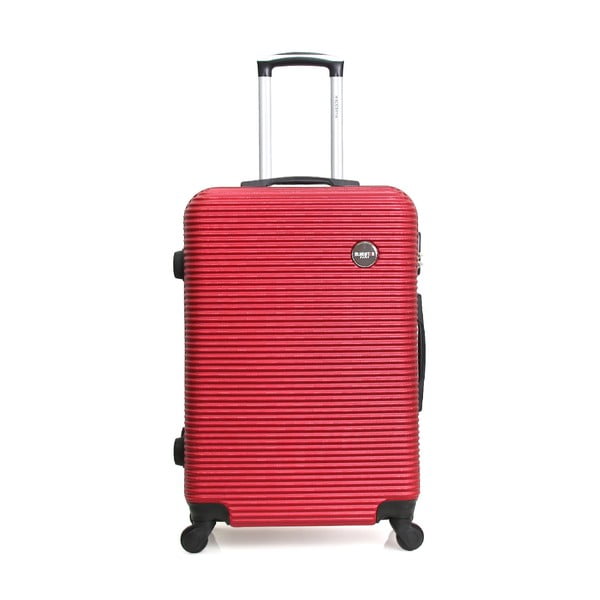 Czerwona walizka na kółkach BlueStar Porto, 96 l