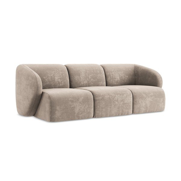 Jasnobrązowa sofa z tkaniny szenilowej 244 cm Lani – Makamii-image-1