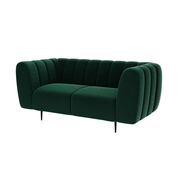 Ciemnozielona aksamitna sofa Ghado Shel, 170 cm-image-3