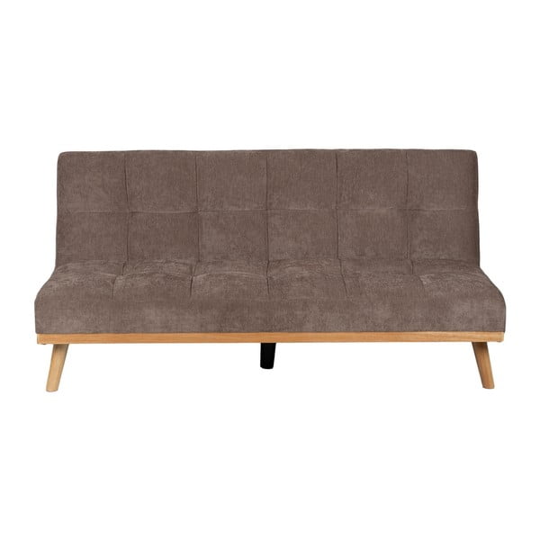 Brązowa rozkładana sofa  z tkaniny szenilowej 178 cm – Ixia