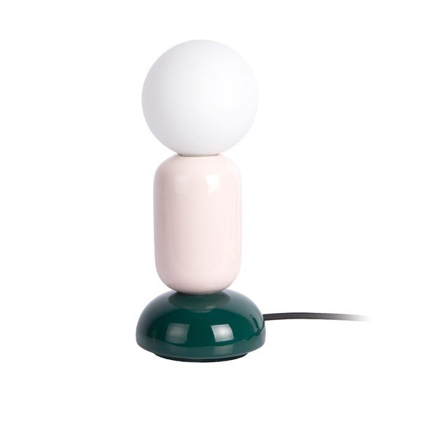 Ciemnozielona/jasnoróżowa lampa stołowa ceramiczna (wysokość 27 cm) Firenze Tube – Leitmotiv