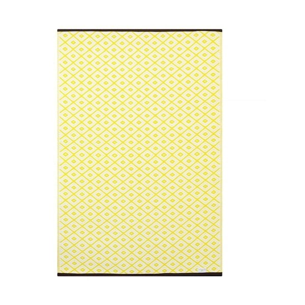Żółto-biały dwustronny dywan zewnętrzny Green Decore Tara, 120x180 cm
