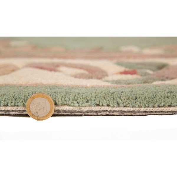 Zielony wełniany dywan Flair Rugs Aubusson, 67x127 cm-image-4