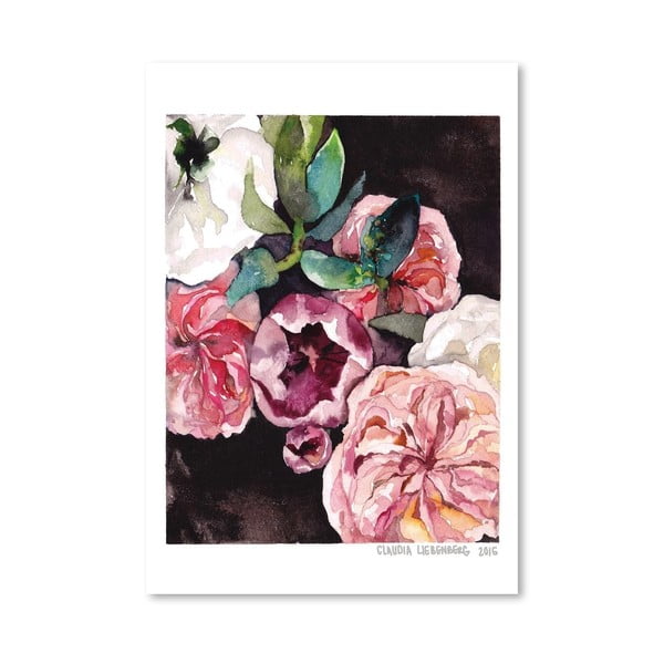Plakat Americanflat Blooms on Black IV by Claudia Libenberg, 30x42 cm