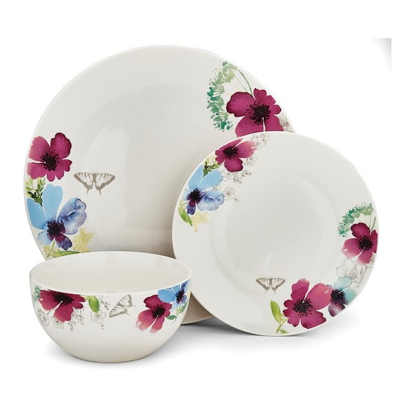 3-częściowy zestaw naczyń z porcelany Cooksmart ® Chatsworth Floral