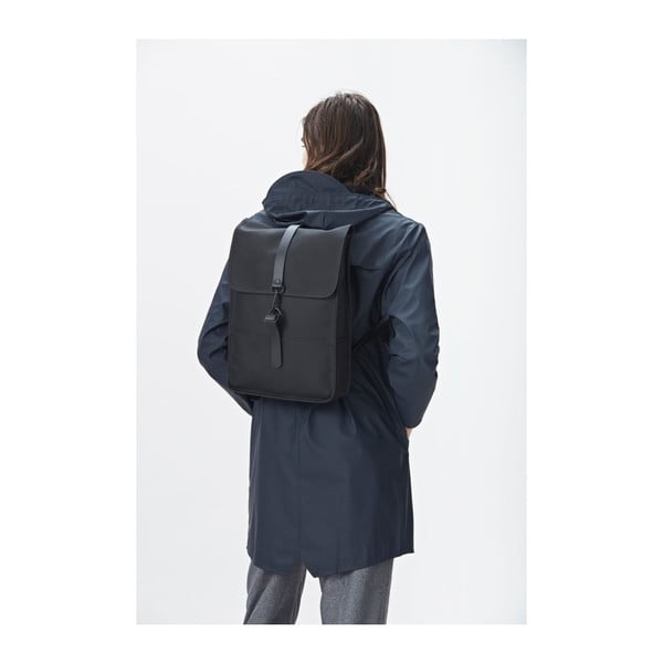 Czarny plecak o wysokiej wodoodporności Rains Backpack Mini-image-1