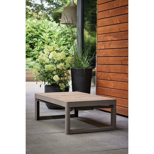 Stolik ogrodowy w dekorze orzecha 71,5x116 cm Lyon – Keter-image-1