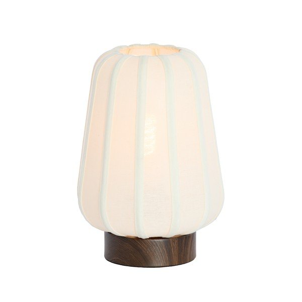 Biała metalowa lampa stołowa z tekstylnym kloszem (wysokość 29 cm) Bibia – Light & Living-image-2