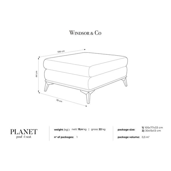 Beżowy puf Windsor & Co Sofas Planet-image-4