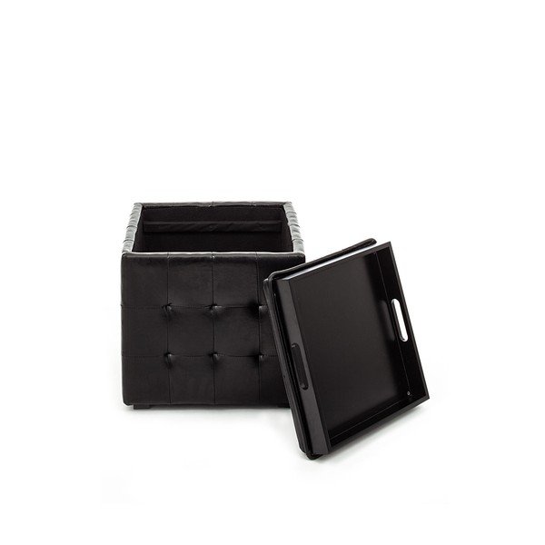 Czarny puf ze schowkiem Tomasucci Case-image-2