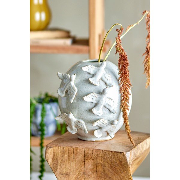 Kremowy kamionkowy wazon (wysokość 25 cm) Abira – Bloomingville-image-1