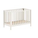 Beżowe łóżeczko z litego drewna sosnowego z regulowaną wysokością 60x120 cm Swingo – Vipack