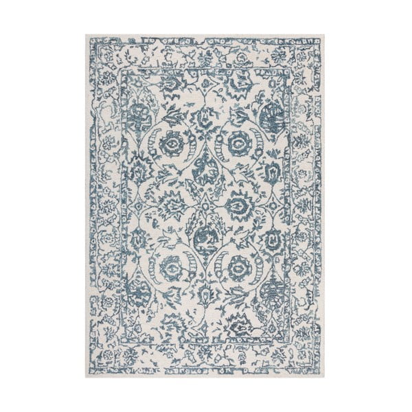 Biało-niebieski dywan wełniany 170x120 cm Yasmin – Flair Rugs